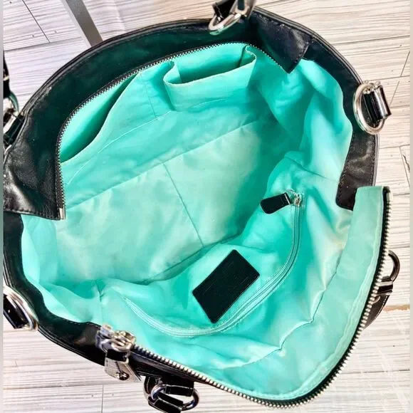 046-Coach:F14887 Laura Leather Tote Bag w/ Patten Leather Trim Bag & Wallet Set - Picture 7 of 11